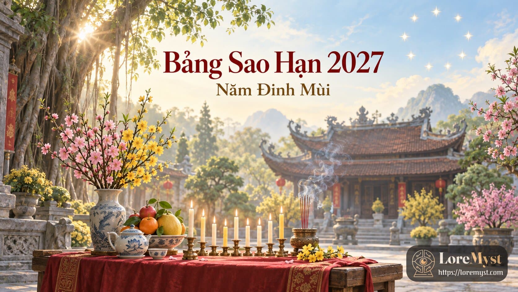 Bảng sao hạn 2027 năm Đinh Mùi – mâm dâng sao đầu năm ở sân chùa